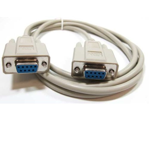 Null Modem Cable UL Rated 8 Conductor DB9 Female 6 Foot by Konnekta Cable Null Modem Cable UL Rated 8 Conductor DB9 Female 6 Foot by Konnekta Cable